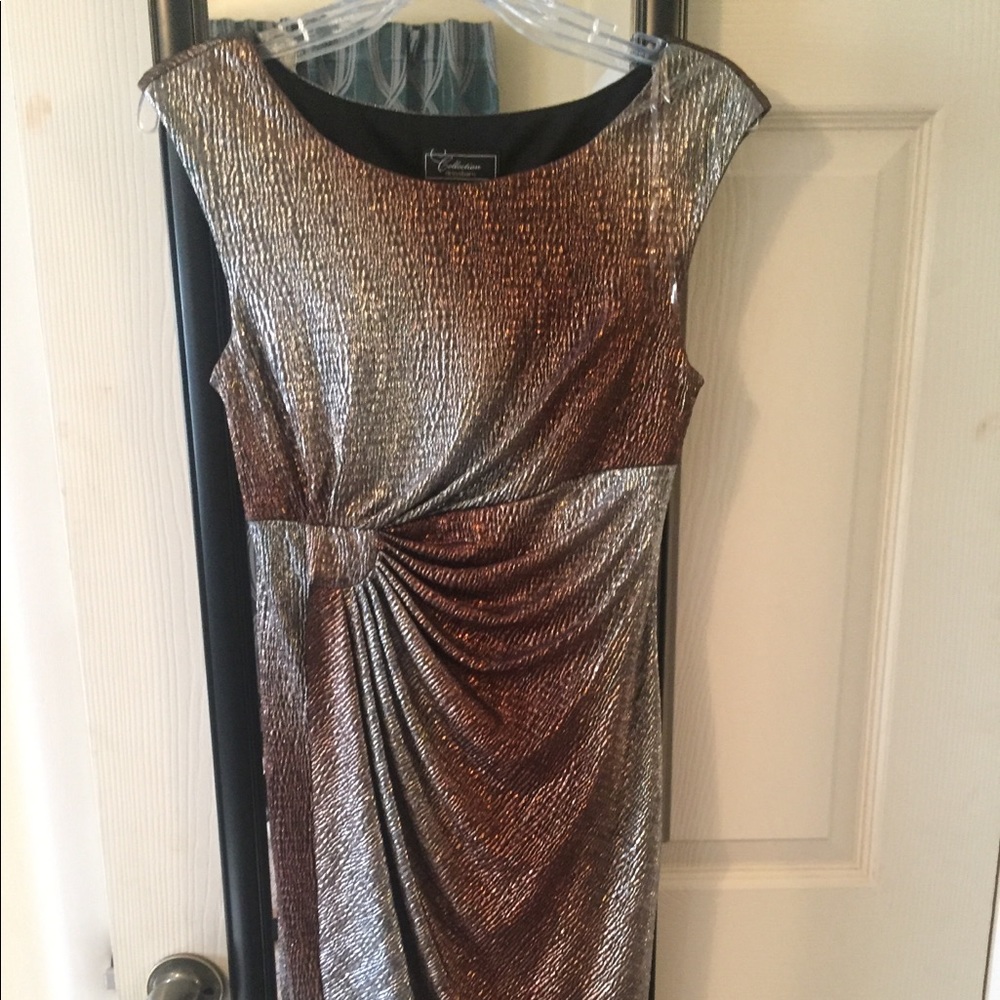 SOLD Silver & Bronze Dress Barn Cocktail Dress